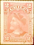 Stamps Chile -  Intercambio 0,20 usd 2 cent. 1901