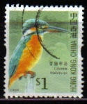 Stamps China -  CHINA HONG KONG 2006 Sello Serie Pájaros Martín Pescador Common Kingfisher usado