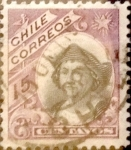 Stamps Chile -  Intercambio 0,20 usd 15 cent. 1905