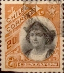 Stamps Chile -  Intercambio 0,20 usd 20 cent. 1905