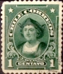 Sellos de America - Chile -  Intercambio 0,20 usd 1 cent. 1911