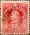 Stamps Chile -  Intercambio 0,20 usd 2 cents. 1901