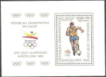 Stamps Madagascar -  61 - Olimpiadas Barcelona 92, fútbol