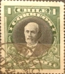 Stamps Chile -  Intercambio 0,20 usd 1 peso 1915