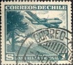 Stamps Chile -  Intercambio 0,20 usd 1 peso 1950