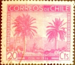 Stamps Chile -  Intercambio 0,25 usd 20 cents. 1936