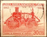 Stamps Chile -  Intercambio 0,20 usd 30 cents. 1963