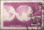Stamps Chile -  Intercambio 0,20 usd 2 escudos 1969