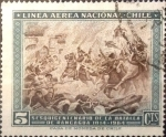 Stamps Chile -  Intercambio 0,20 usd 5 cents. 1965