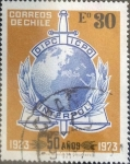 Stamps : America : Chile :  Intercambio 0,30 usd 30 escudos 1973