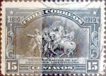 Stamps Chile -  Intercambio 0,55 usd 15 cents. 1910