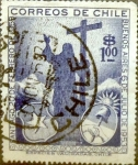 Stamps Chile -  Intercambio 0,20 usd 1 peso 1955