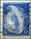 Stamps Chile -  Intercambio 0,20 usd 4 cents. 1964