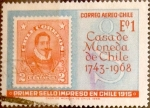 Sellos de America - Chile -  Intercambio 0,20 usd 1 escudo 1968