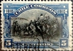 Stamps : America : Chile :  Intercambio 0,20 usd 5 cent. 1910