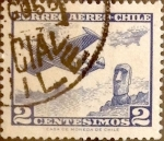 Stamps : America : Chile :  Intercambio 0,20 usd 2 cents. 1962