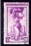 Stamps Italy -  Italia al trabajo. Vendimiadora de Puglia