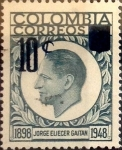Stamps : America : Colombia :  Intercambio 0,20 usd 10 sobre 3 cents. 1959