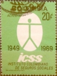 Stamps Colombia -  Intercambio 0,20 usd 20 cents. 1969