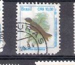 Stamps Brazil -  Golondrina, Notiochelidon cyanoleuca