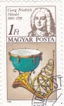 Stamps Hungary -  GEORG FRIEDRICH- músico