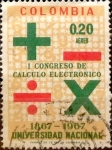 Stamps : America : Colombia :  Intercambio 0,20 usd 20 cents. 1968