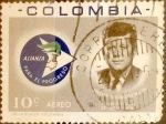 Stamps Colombia -  Intercambio nfb 0,20 usd 10 cents. 1963