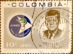 Sellos de America - Colombia -  Intercambio nfb 0,20 usd 10 cents. 1963