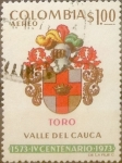 Stamps Colombia -  Intercambio nfb 0,20 usd 1 pesos 1973