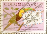 Stamps Colombia -  Intercambio dm1g 0,20 usd 1,30 pesos 1974
