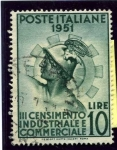 Sellos de Europa - Italia -  III Censo industrial y comercial