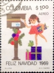 Stamps Colombia -  Intercambio 0,25 usd 1 peso 1969