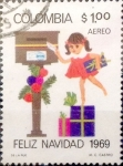 Stamps : America : Colombia :  Intercambio 0,25 usd 1 peso 1969