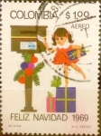 Stamps : America : Colombia :  Intercambio 0,25 usd 1 peso 1969