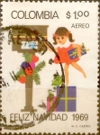 Stamps Colombia -  Intercambio 0,25 usd 1 peso 1969