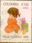 Stamps : America : Colombia :  Intercambio 0,25 usd 1,50 pesos 1969