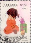 Stamps : America : Colombia :  Intercambio 0,25 usd 1,50 pesos 1969