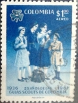 Stamps : America : Colombia :  Intercambio 0,35 usd 1 peso 1962