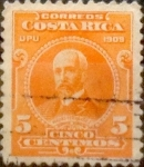Sellos de America - Costa Rica -  Intercambio 0,20 usd 5 cents. 1910