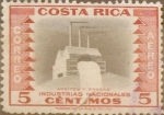 Stamps Costa Rica -  Intercambio dm1g2 0,20 usd 5 cents. 1954