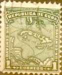 Stamps : America : Cuba :  Intercambio 0,20 usd 1 cent. 1914