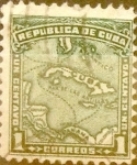 Sellos de America - Cuba -  Intercambio 0,20 usd 1 cent. 1914