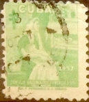 Stamps : America : Cuba :  Intercambio 0,20 usd 1 cents. 1957