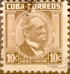 Stamps : America : Cuba :  Intercambio 0,20 usd 10 cents. 1954