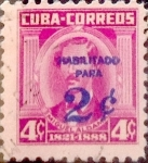 Stamps Cuba -  Intercambio 0,20 usd 2 sobre 4 cents. 1960