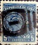 Stamps Cuba -  Intercambio 0,20 usd 5 cents. 1914