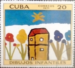 Stamps : America : Cuba :  Intercambio 0,40 usd 20 cents. 1971