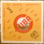 Stamps Cuba -  Intercambio crxf 0,25 usd 3 cents. 1971