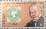 Stamps Cuba -  Intercambio 0,25 usd 10 cents. 1990
