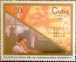 Stamps : America : Cuba :  Intercambio 1,10 usd 30 cents. 1988